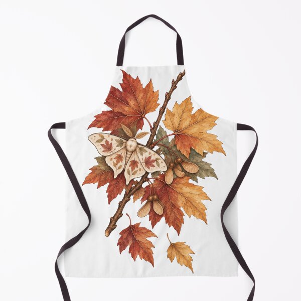 Item preview, Maple Leaves and Moth Golden Autumn Leaf Art designed and sold by DreamelleStudio.