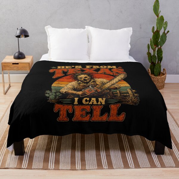Item preview, Retro He's from Texas I Can Tell Chainsaw Horror Halloween designed and sold by PartyFam.