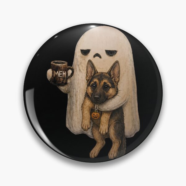 Item preview, Meh Ghost Spooky Dog Breeds Funny Halloween Coffee Lover designed and sold by VibePrints42.