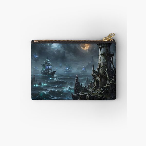 Item preview, The Phantom Lighthouse of the Twin Moons designed and sold by DreamyWallVibes.