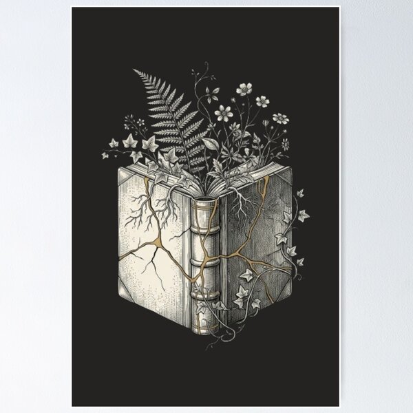 Item preview, Living Knowledge - Kintsugi Botanical Archive Woodcut designed and sold by InnerwayStudio.