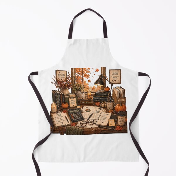 Item preview, Cozy Autumn Accounting Office with Budget Planning and Pumpkin Decor designed and sold by FestivityFinds.