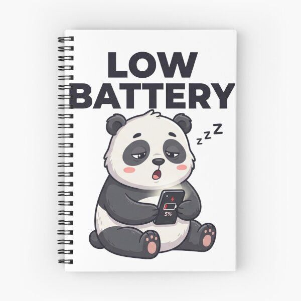Item preview, Low Battery Funny Sleepy Panda Phone Design designed and sold by meghnad.