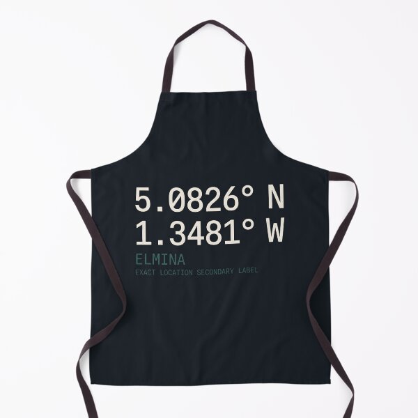 Item preview, Elmina Coordinates Geographic Location Graphic designed and sold by SplashTastic.