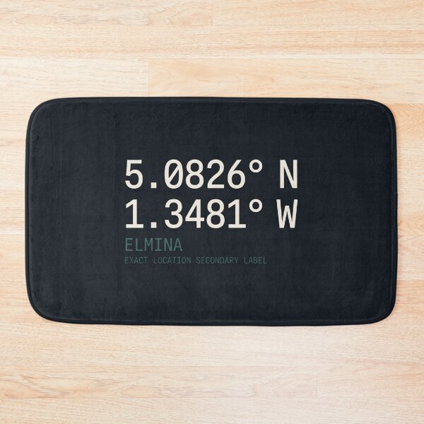 Item preview, Elmina Coordinates Geographic Location Graphic designed and sold by SplashTastic.