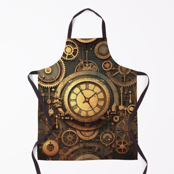 Item preview, Vintage Steampunk Clockwork Gears Antique Clock Horology designed and sold by Good-Mood-Goods.