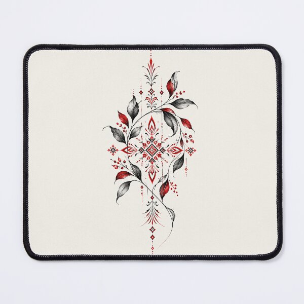 Item preview, Crimson Folk Botanical Ornament designed and sold by zer0o08.