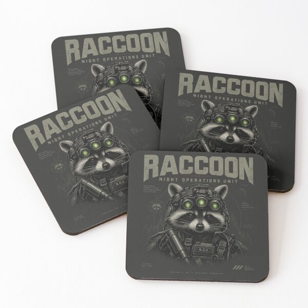 Item preview, Tactical Raccoon – Night Operations Unit designed and sold by DreamCraze.
