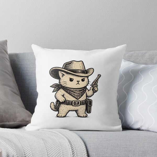 Item preview, Cowboy Cat Illustration designed and sold by GiaoCalonas.