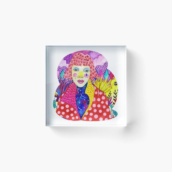 Item preview, Vibrant Portrait with Cosmic & Floral Accents designed and sold by avadeslubra.