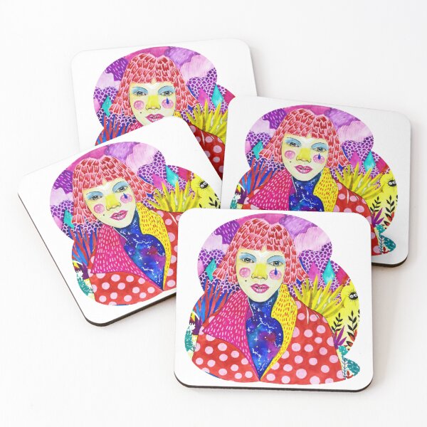Item preview, Vibrant Portrait with Cosmic & Floral Accents designed and sold by avadeslubra.