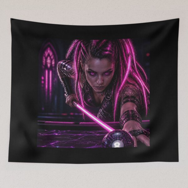 Item preview, Laxy~DayzCo Cyberpunk pool/billiards player designed and sold by LazyDayzCo.