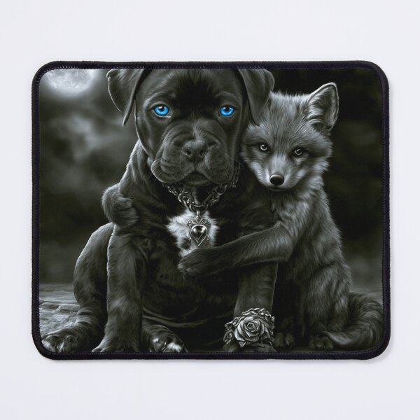 Item preview, Pit Bull Fox Love Print designed and sold by Nocturne  Paws.