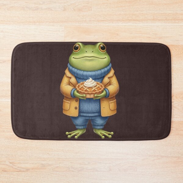 Item preview, Cozy Autumn Frog with Sweater and Pumpkin Pie designed and sold by Golden_Pixel_Paper.