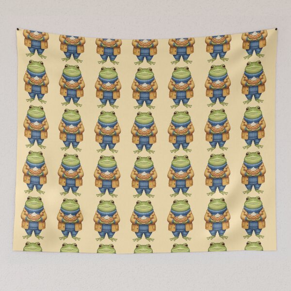 Item preview, Cozy Autumn Frog with Sweater and Pumpkin Pie designed and sold by Golden_Pixel_Paper.