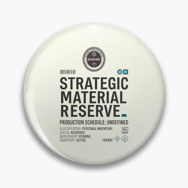 Item preview, Strategic Material Reserve Fabric Stash Crafting Humor designed and sold by SplashTastic.