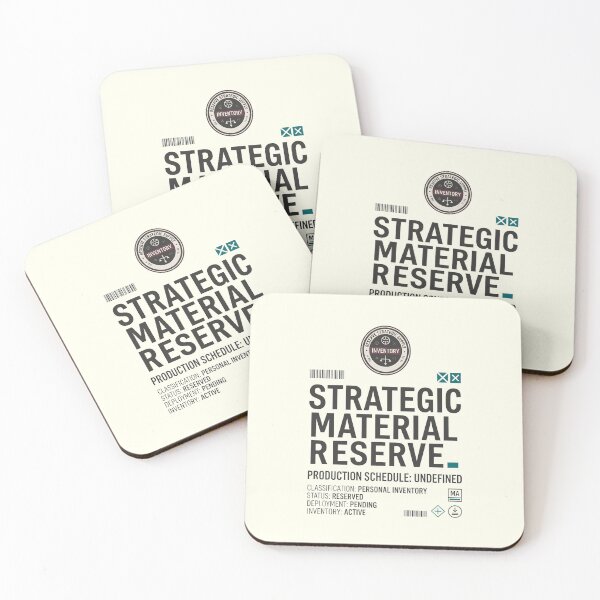 Item preview, Strategic Material Reserve Fabric Stash Crafting Humor designed and sold by SplashTastic.