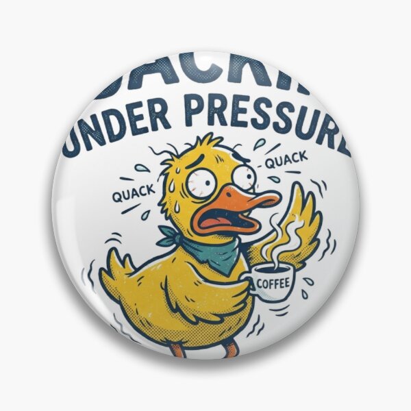 Item preview, Quacking Under Pressure Funny Duck Coffee Design designed and sold by meghnad.
