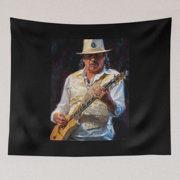 Item preview, Carlos Santana Oil Painting designed and sold by maretsad.