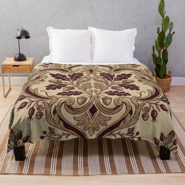 Item preview, Autumn Oak Damask Seamless Pattern designed and sold by Ivy-Triggs.