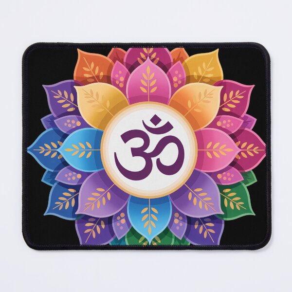 Item preview, ॐ OM Vibrant Digital Mandala Flower Art designed and sold by Working Pajama.