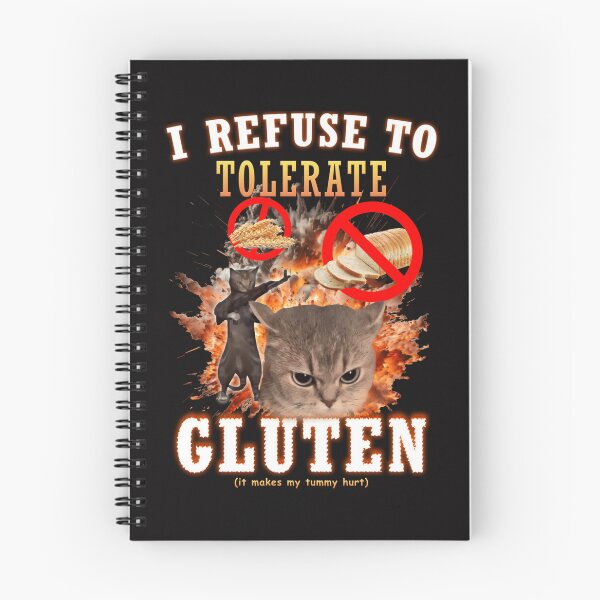 Item preview, I Refuse To Tolerate Gluten Funny Cat Meme designed and sold by Michelsonancast.
