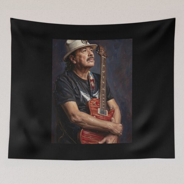 Item preview, Carlos Santana Oil Painting designed and sold by maretsad.
