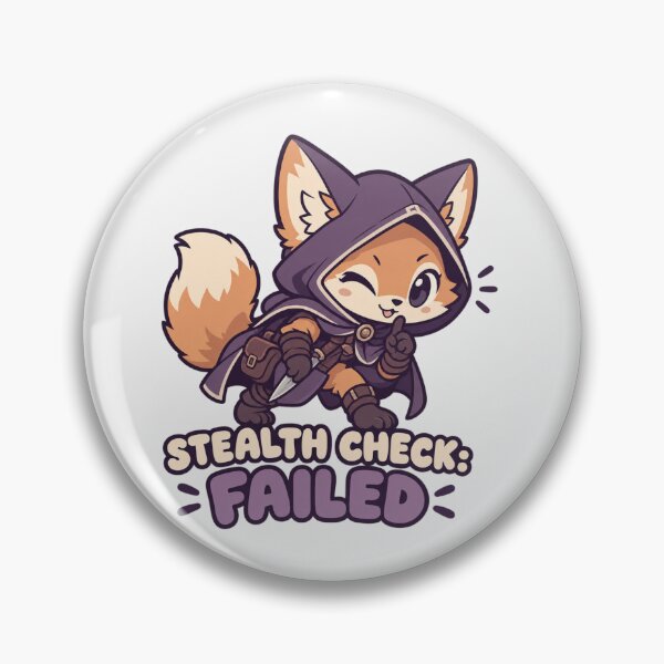 Item preview, Stealth Check Failed Cute Rogue Fox Mascot designed and sold by Yellowriversss.