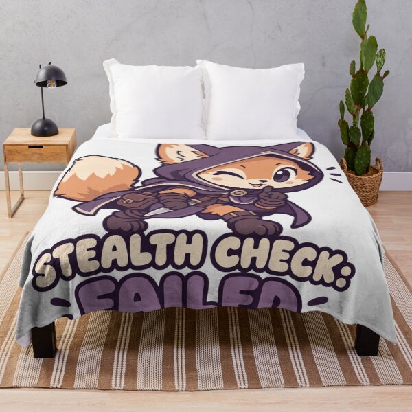 Item preview, Stealth Check Failed Cute Rogue Fox Mascot designed and sold by Yellowriversss.