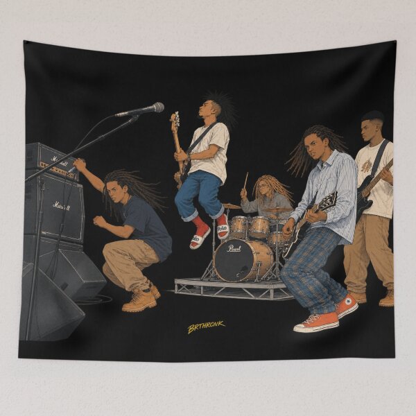 Item preview, Energetic Ska Punk Rock Band Live Concert Illustration designed and sold by BRTHRCNK01.