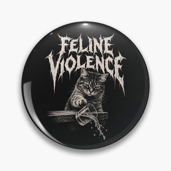 Item preview, Feline Violence – Metal Cat designed and sold by DreamCraze.