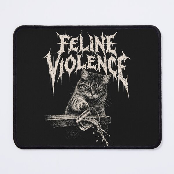 Item preview, Feline Violence – Metal Cat designed and sold by DreamCraze.