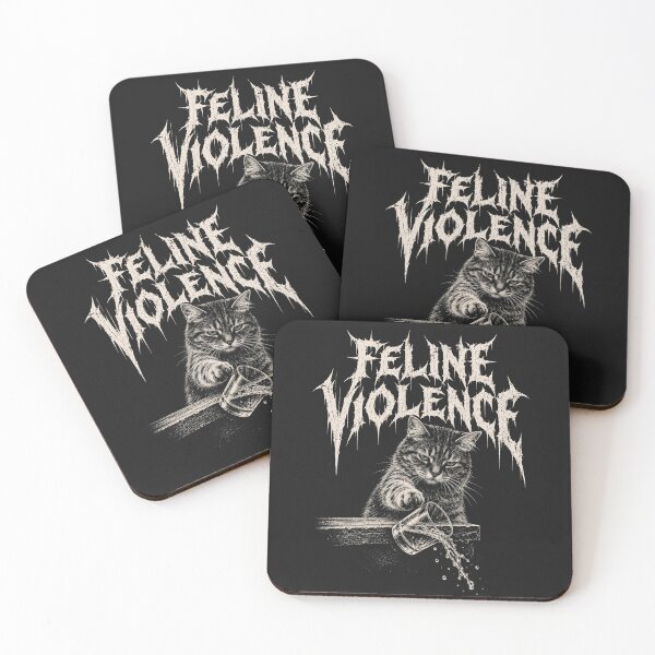 Item preview, Feline Violence – Metal Cat designed and sold by DreamCraze.
