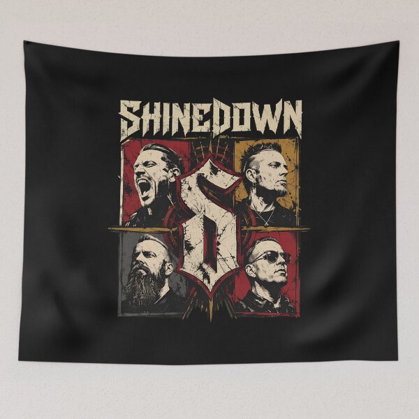 Item preview, SHINEDOWN Band Portraits Shield Emblem Rock Music designed and sold by Sheilaey.