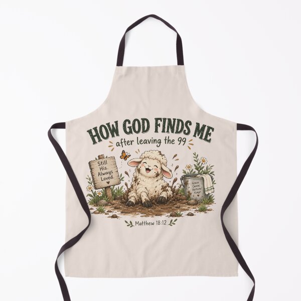 Item preview, Funny Lost Sheep Christian, Matthew 18:12 Bible Verse, Christian Faith Humor, God Finds the Lost, Leaving the 99, Christian Gift, Faith Gift, Bible Lover designed and sold by Quiajia.