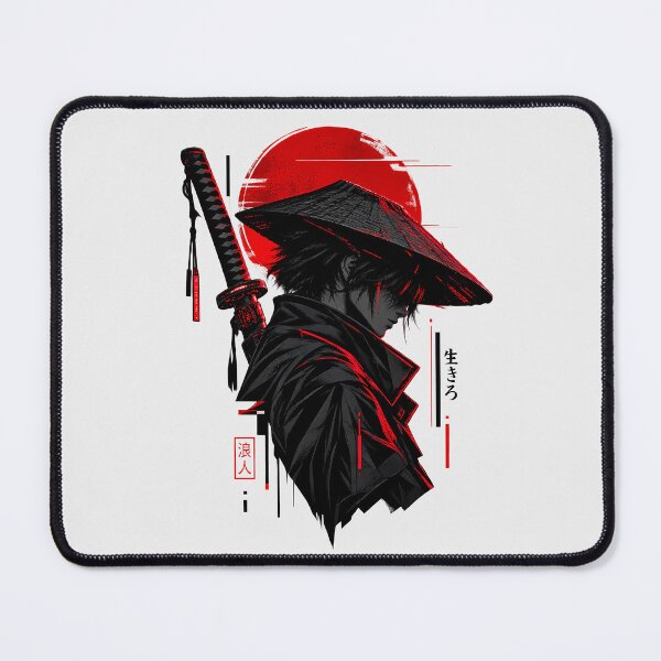 Item preview, Cyberpunk Ronin Red Moon designed and sold by Ekracreatives.