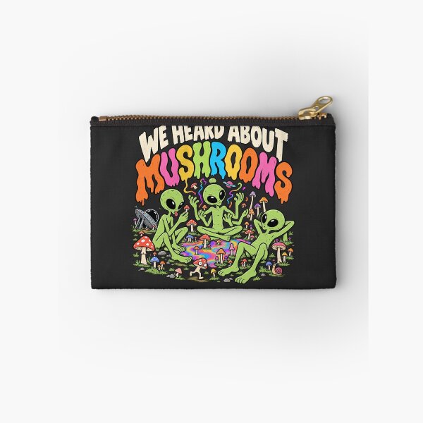 Item preview, We Heard About Mushrooms – Psychedelic Aliens designed and sold by DreamCraze.
