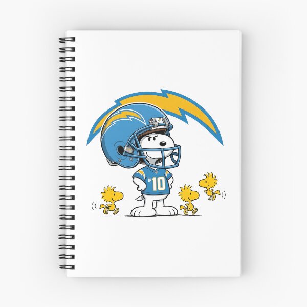 Item preview, Snoopy And Woodstock Los Angeles Chargers Football Fan Game Day designed and sold by DamianRoy88.