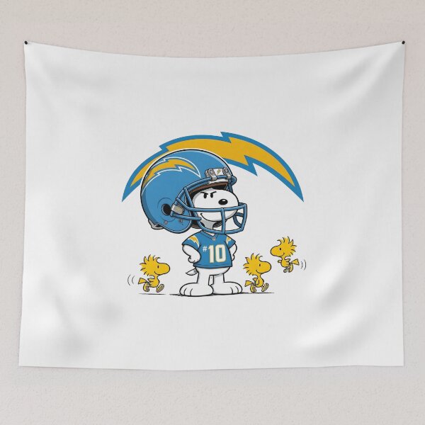 Item preview, Snoopy And Woodstock Los Angeles Chargers Football Fan Game Day designed and sold by DamianRoy88.