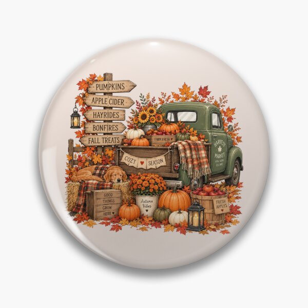 Item preview, Vintage Fall Pumpkin Truck, Cozy Autumn, Rustic Fall, Thanksgiving, Pumpkin Patch, Harvest Season, Cute Fall Gift, Autumn Lover designed and sold by Quiajia.