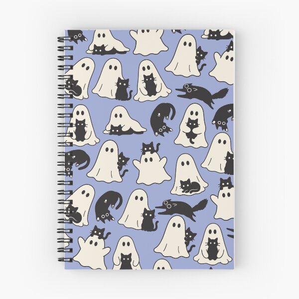 Item preview, Cute Halloween Black Cat and Ghost Graphic Design Pattern designed and sold by caseluv.