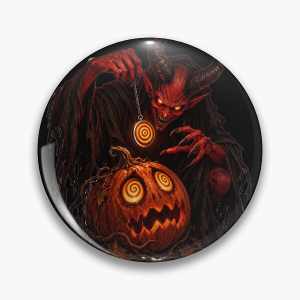 Item preview, Hypnotic Demon and Spooky Pumpkin - Gothic Horror Art designed and sold by Addy77shop.