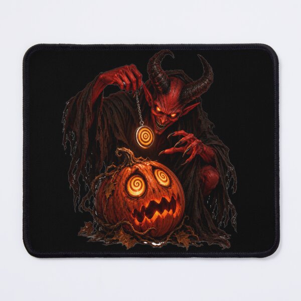 Item preview, Hypnotic Demon and Spooky Pumpkin - Gothic Horror Art designed and sold by Addy77shop.