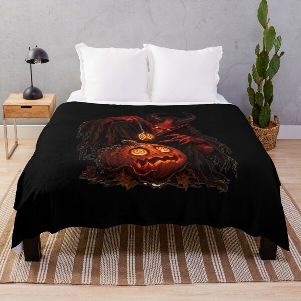 Item preview, Hypnotic Demon and Spooky Pumpkin - Gothic Horror Art designed and sold by Addy77shop.