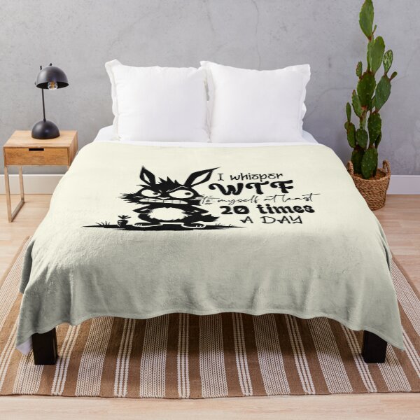 Item preview, Whisper WTF 20 Times A Day Stressed Rabbit designed and sold by NookMerch97 .