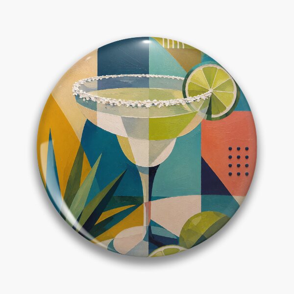 Item preview, Margarita Cubist Painting – Colourful Tropical Cocktail Artwork designed and sold by GalleryKauffeld.