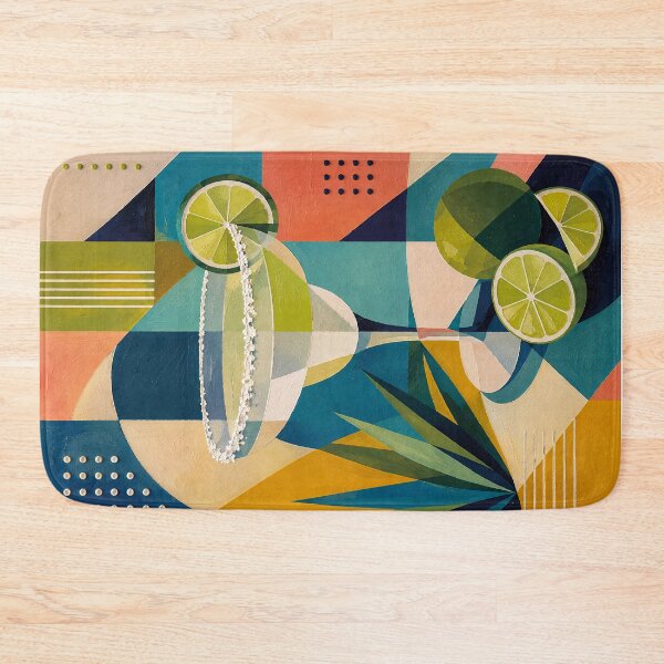 Item preview, Margarita Cubist Painting – Colourful Tropical Cocktail Artwork designed and sold by GalleryKauffeld.