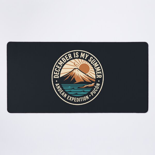 Item preview, December Is My Summer Pucon Chile Vintage Badge designed and sold by SplashTastic.