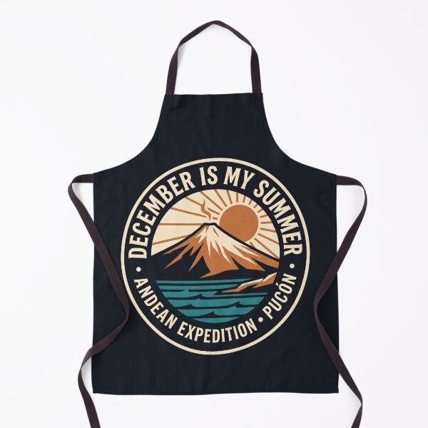 Item preview, December Is My Summer Pucon Chile Vintage Badge designed and sold by SplashTastic.