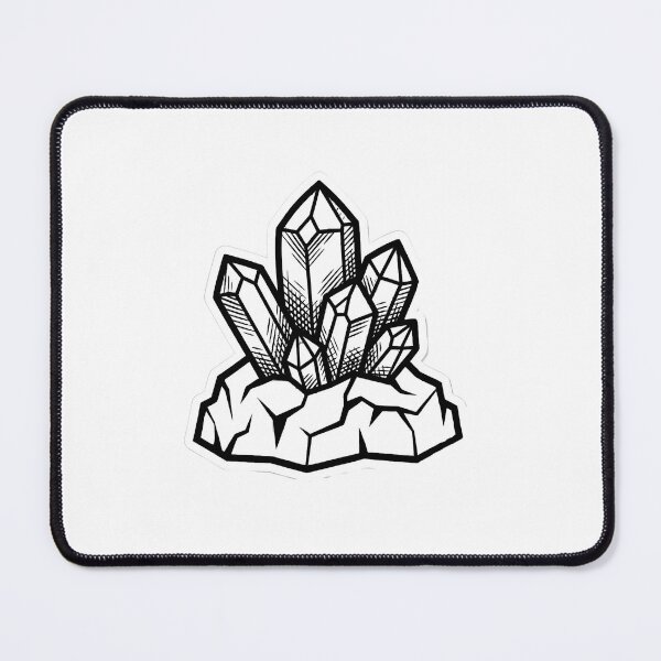 Item preview, Minimalist Hand-Drawn Quartz Crystal Cluster designed and sold by Qavex Design Co..